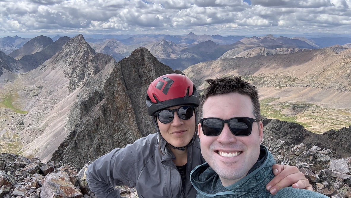 Maya and Randall at the top of Trinity Peak