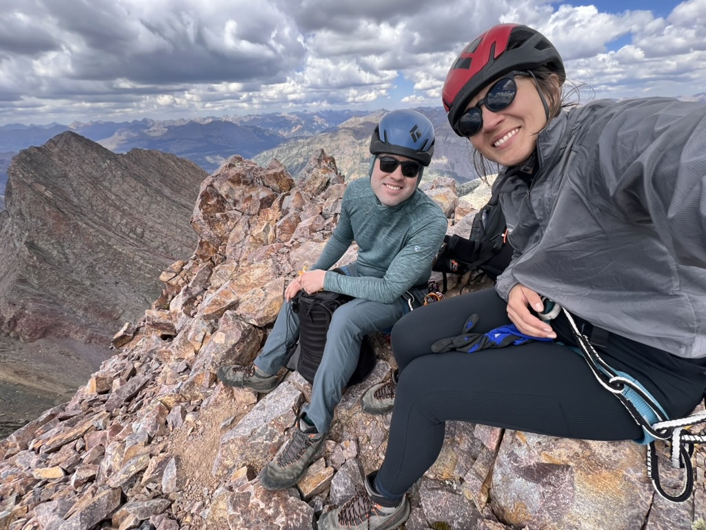Randall and Maya summit selfie