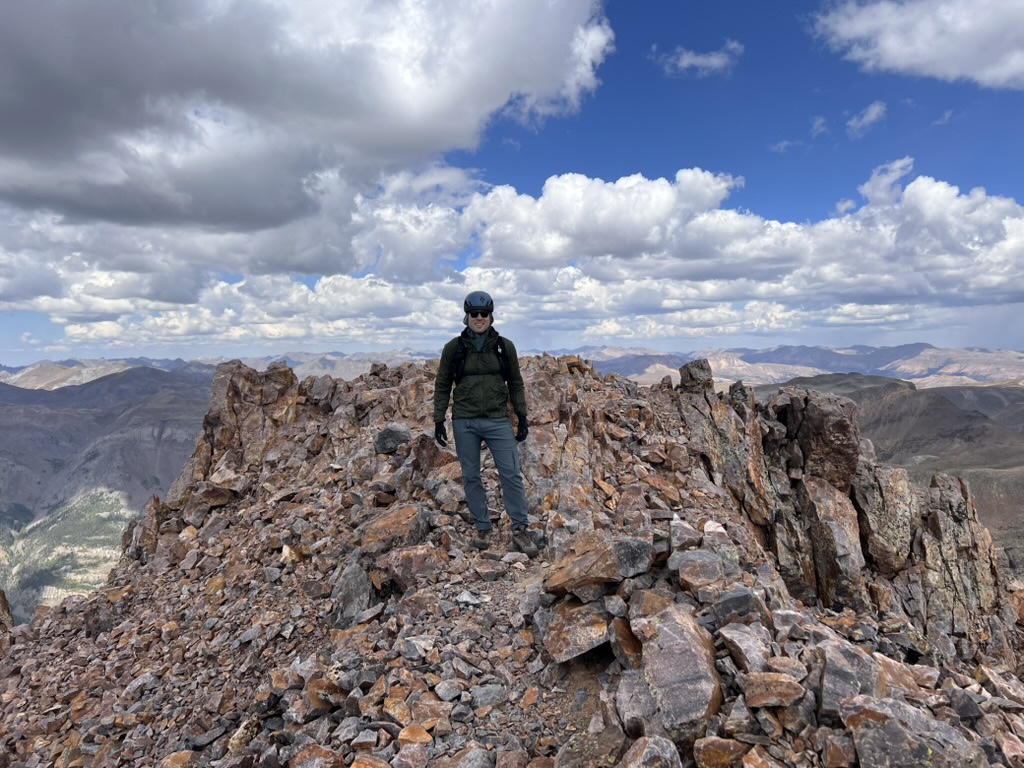 Randall at the summit of Vestal Peak