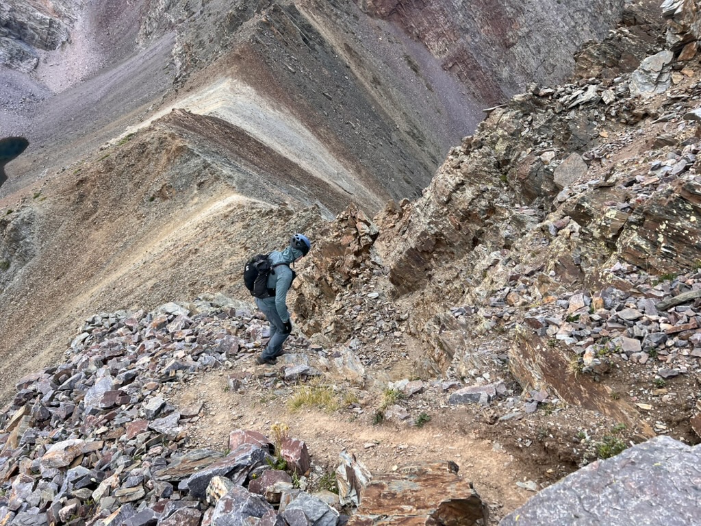 Randall descending class 3 route from Vestal Peak
